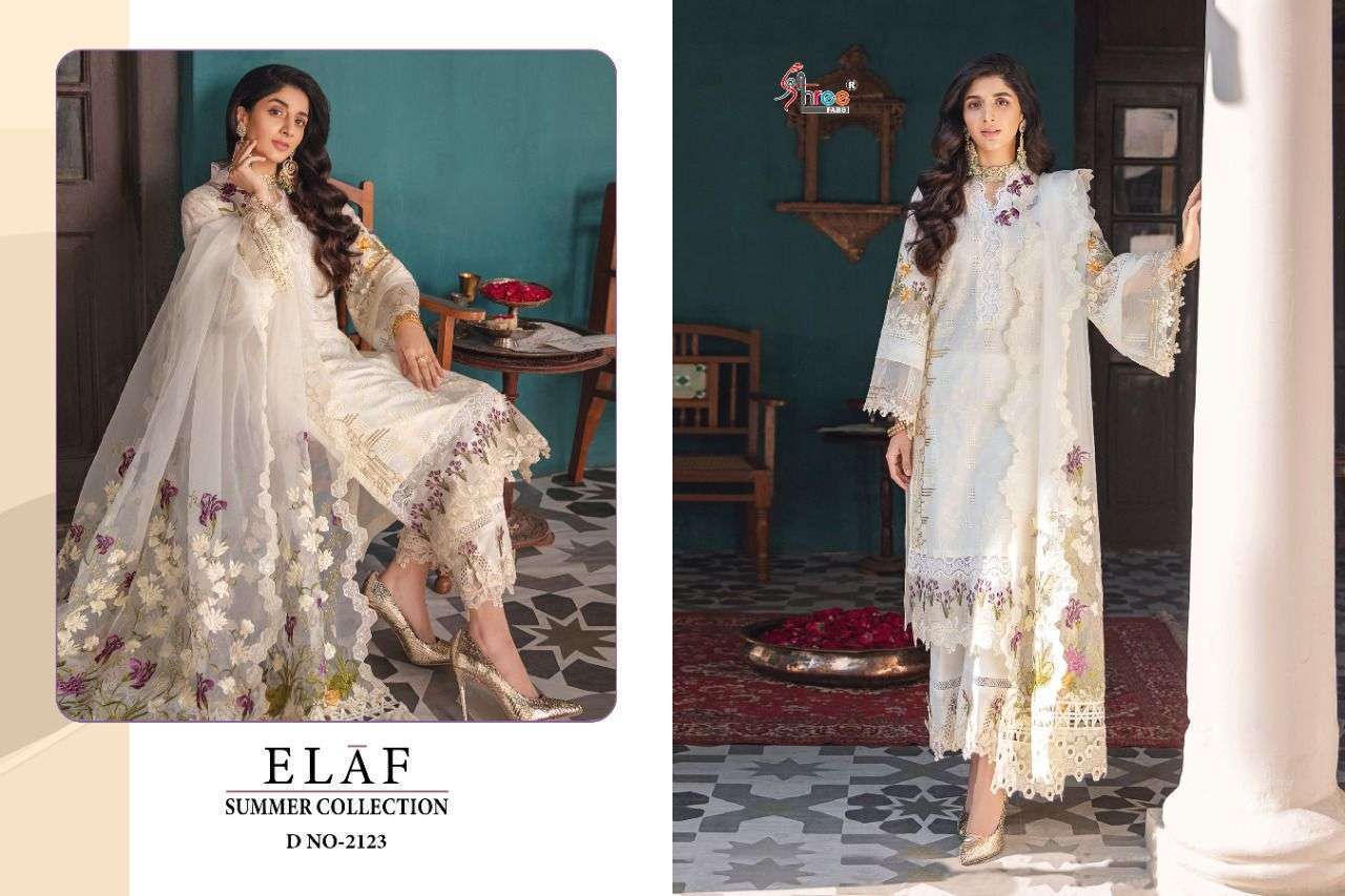 SHREE FAB PRESENT ELAF SUMMER COLLECTION COTTON WITH FANCY WORK PAKISTANI COLLECTION IN WHOLESALE PRICE IN SURAT - SAI DRESSES