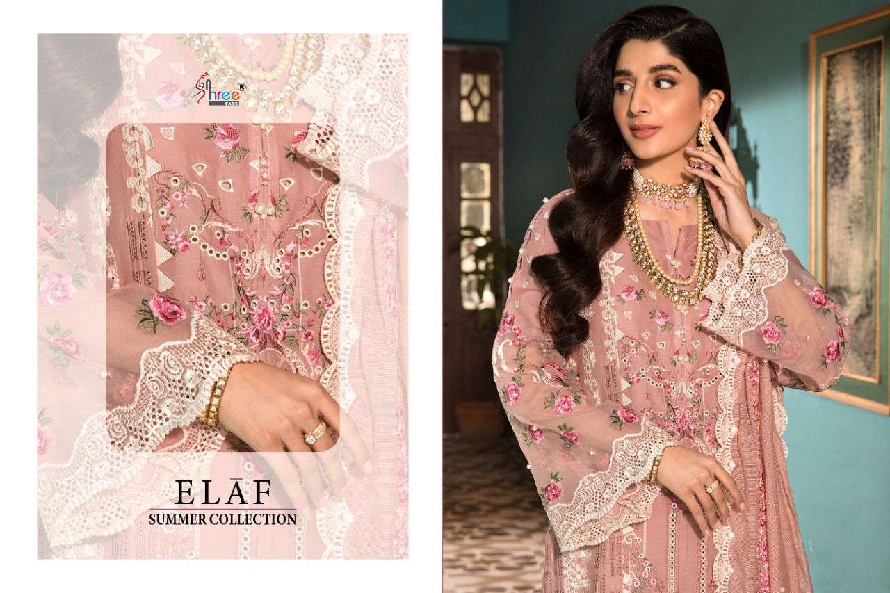 SHREE FAB PRESENT ELAF SUMMER COLLECTION COTTON WITH FANCY WORK PAKISTANI COLLECTION IN WHOLESALE PRICE IN SURAT - SAI DRESSES