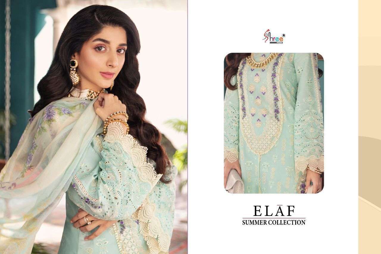 SHREE FAB PRESENT ELAF SUMMER COLLECTION COTTON WITH FANCY WORK PAKISTANI COLLECTION IN WHOLESALE PRICE IN SURAT - SAI DRESSES
