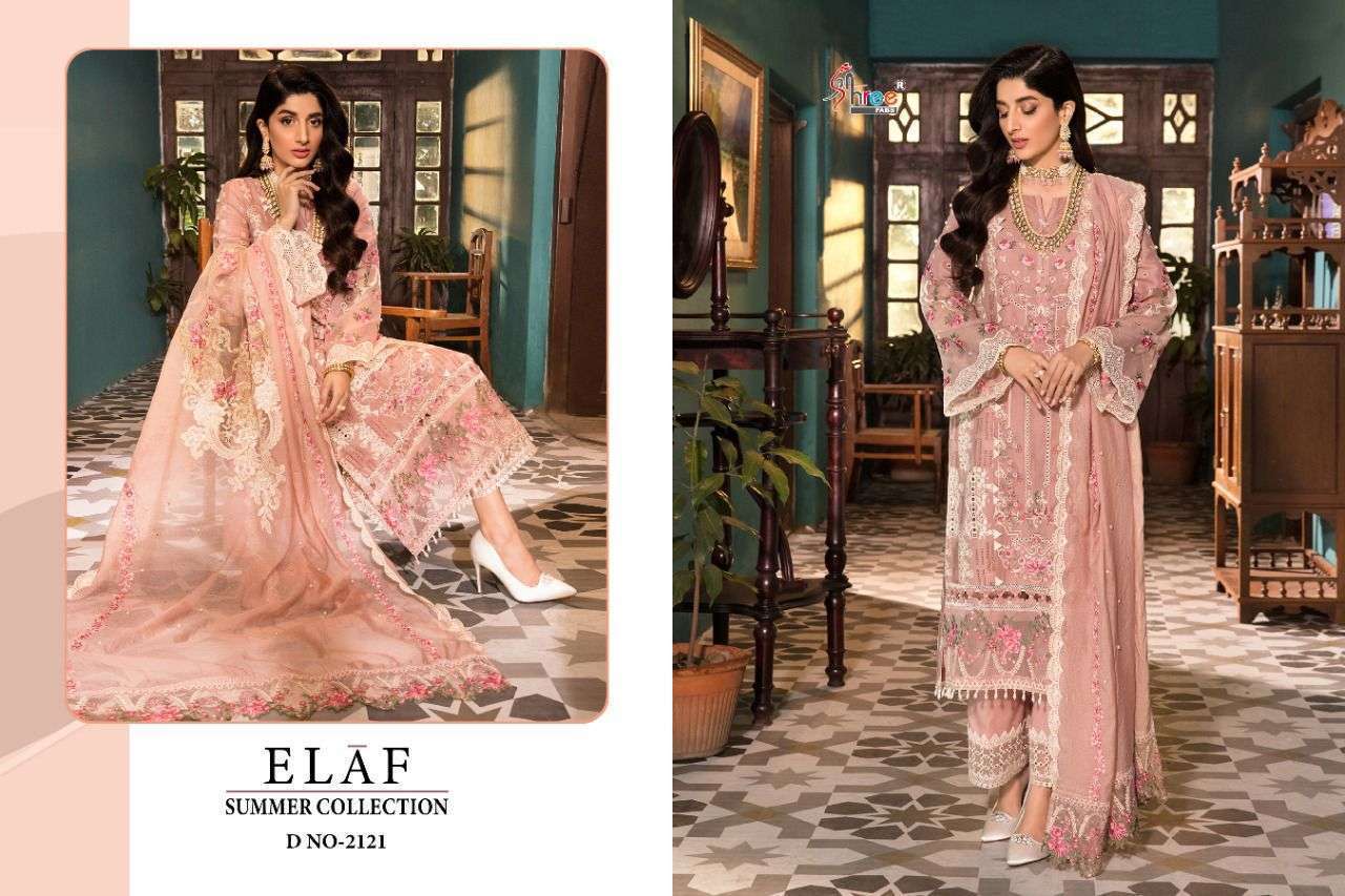 SHREE FAB PRESENT ELAF SUMMER COLLECTION COTTON WITH FANCY WORK PAKISTANI COLLECTION IN WHOLESALE PRICE IN SURAT - SAI DRESSES