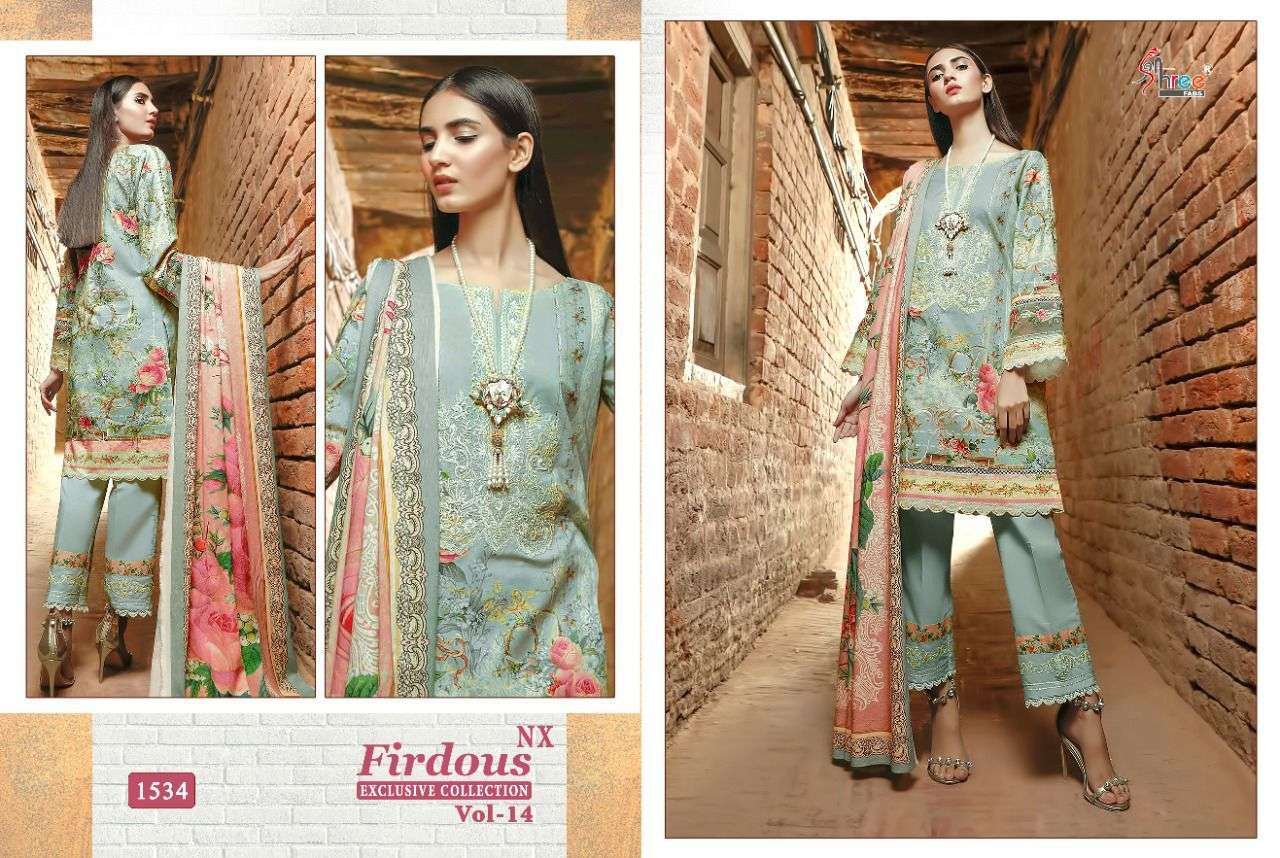 SHREE FAB PRESENT FIRDOUS EXCLUSIVE COLLECTION VOL-14 NX PAKISTANI SALWAR KAMEEZ IN WHOLESALE PRICE IN SURAT - SAI DRESSES 