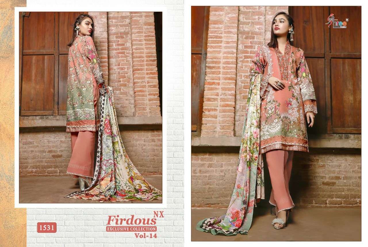 SHREE FAB PRESENT FIRDOUS EXCLUSIVE COLLECTION VOL-14 NX PAKISTANI SALWAR KAMEEZ IN WHOLESALE PRICE IN SURAT - SAI DRESSES 