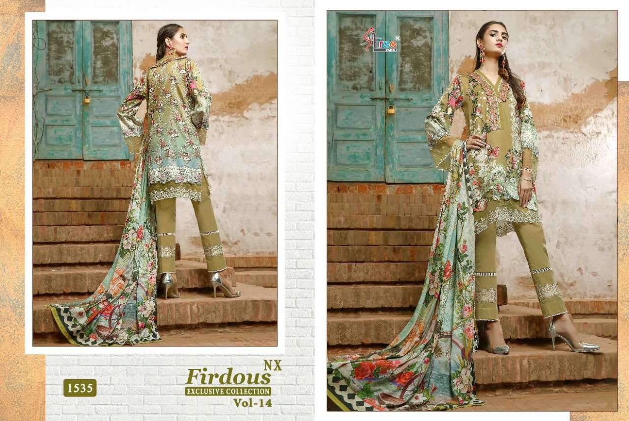 SHREE FAB PRESENT FIRDOUS EXCLUSIVE COLLECTION VOL-14 NX PAKISTANI SALWAR KAMEEZ IN WHOLESALE PRICE IN SURAT - SAI DRESSES 