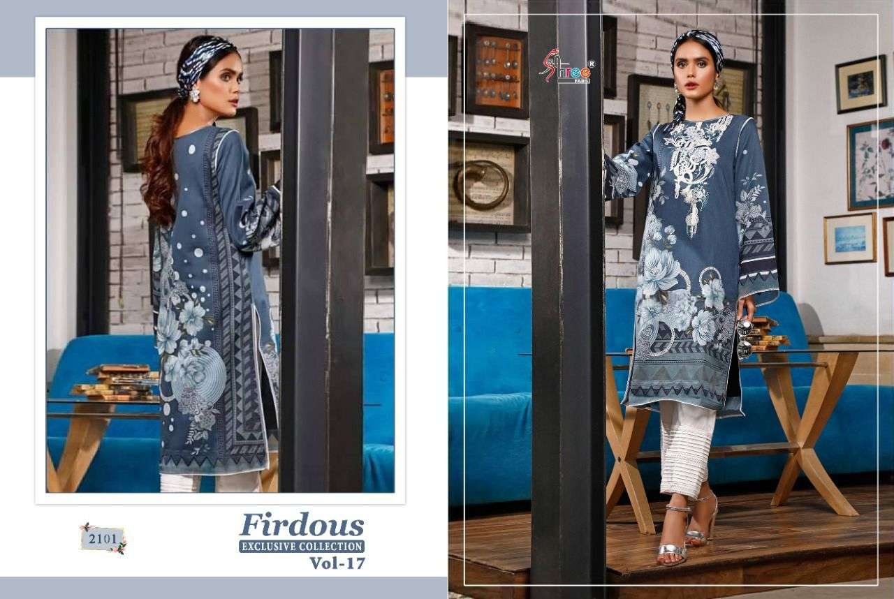 SHREE FAB PRESENT FIRDOUS EXCLUSIVE COLLECTION VOL 17 PRINTED PURE COTTON WITH PATCH WORK PAKISTANI DRESS MATERIAL IN WHOLESALE PRICE IN SURAT - SAI DRESSES