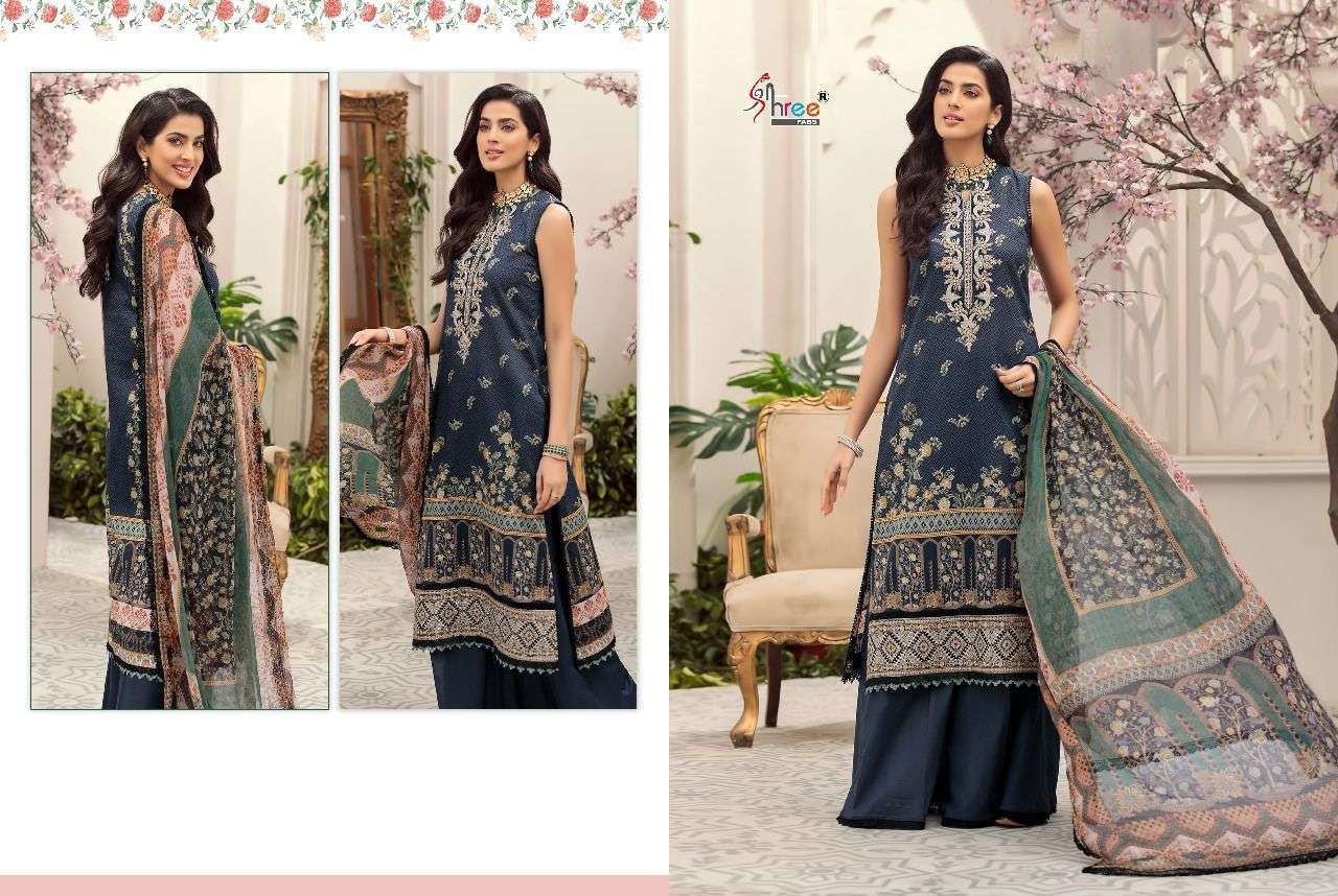 SHREE FAB PRESENT NOOR BY SAADIA ASAD VOL 04 COTTON WITH PATCH EMBROIDERY DESIGNER SUIT IN WHOLESALE PRICE IN SURAT - SAI DRESSES