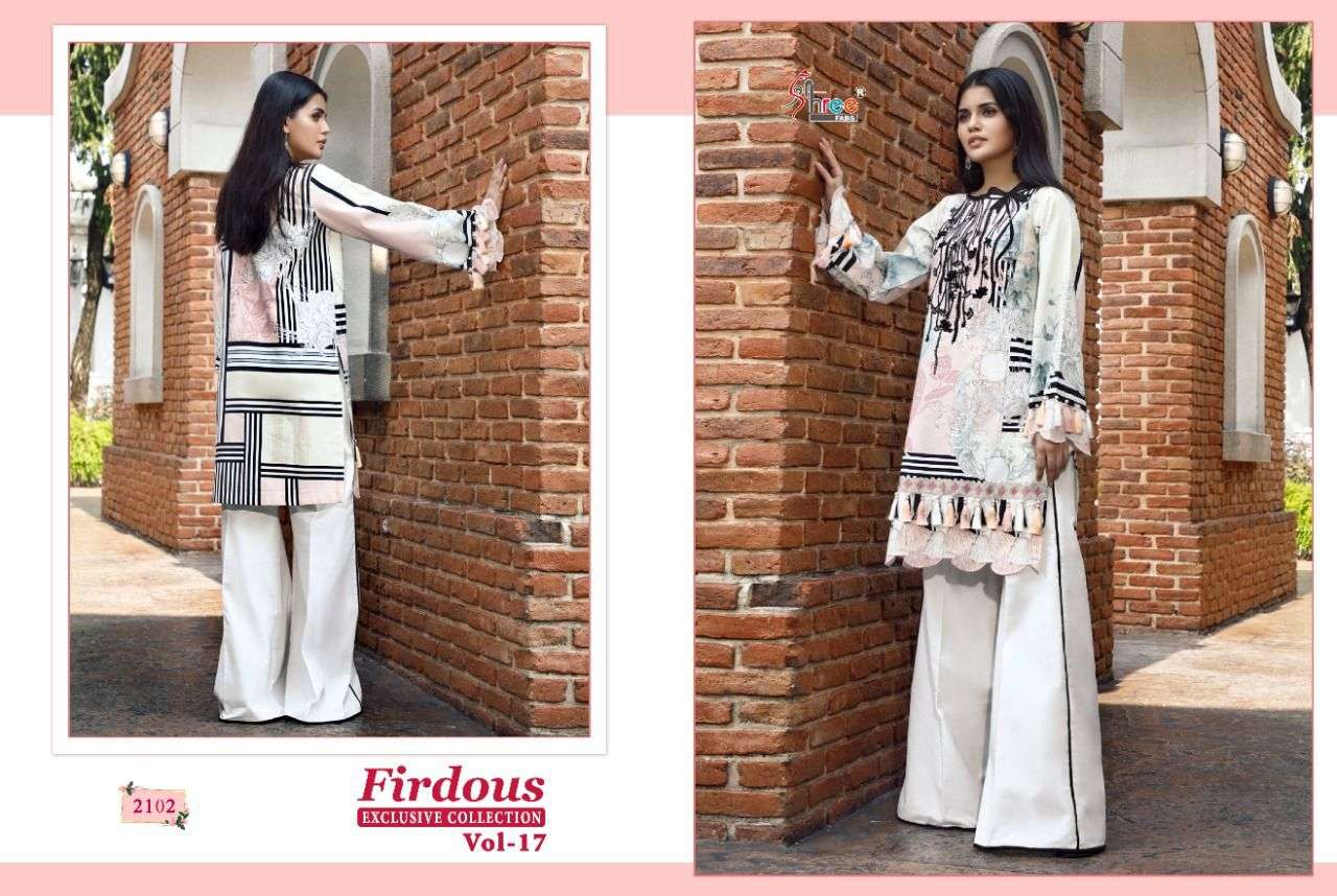 SHREE FAB PRESENTS FIRDOUS EXCLUSIVE COLLECTION VOL-17 SALWAR SUIT COLLECTION IN WHOLESALE PRICE IN SURAT - SAI DRESSES 