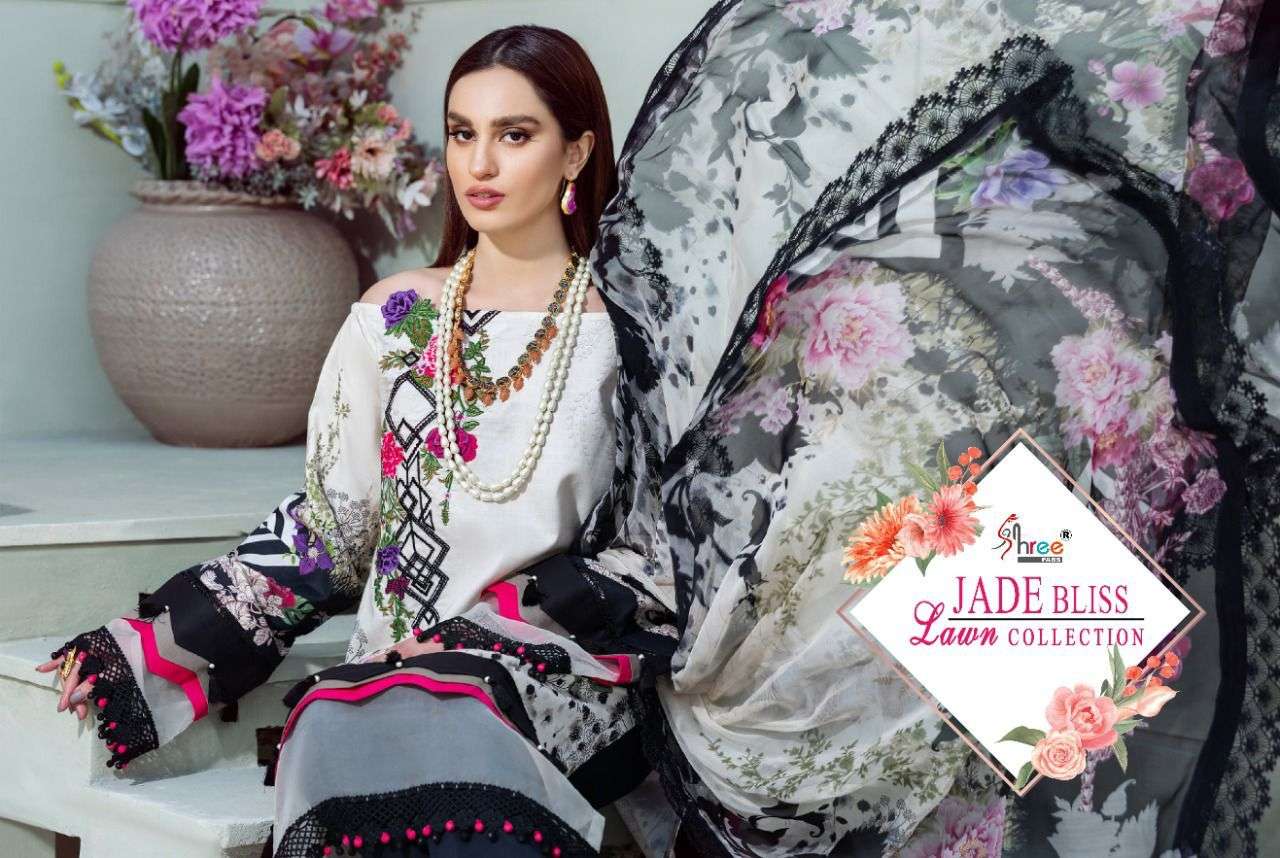 SHREE FABS PRESENT JADE BLISS LAWN CATALOGUE COLLECTION IN WHOLESALE PRICE IN SURAT - SAI DRESSES