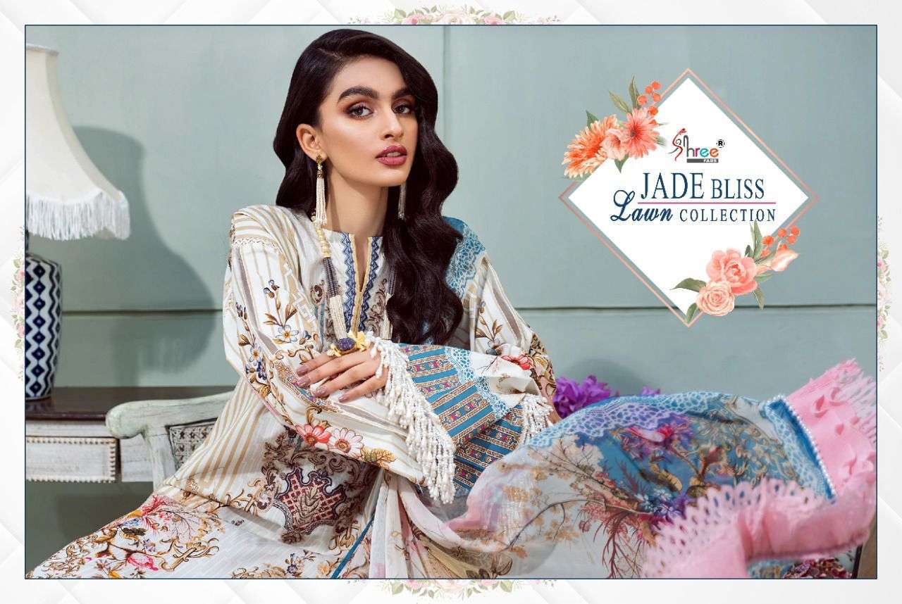 SHREE FABS PRESENT JADE BLISS LAWN CATALOGUE COLLECTION IN WHOLESALE PRICE IN SURAT - SAI DRESSES