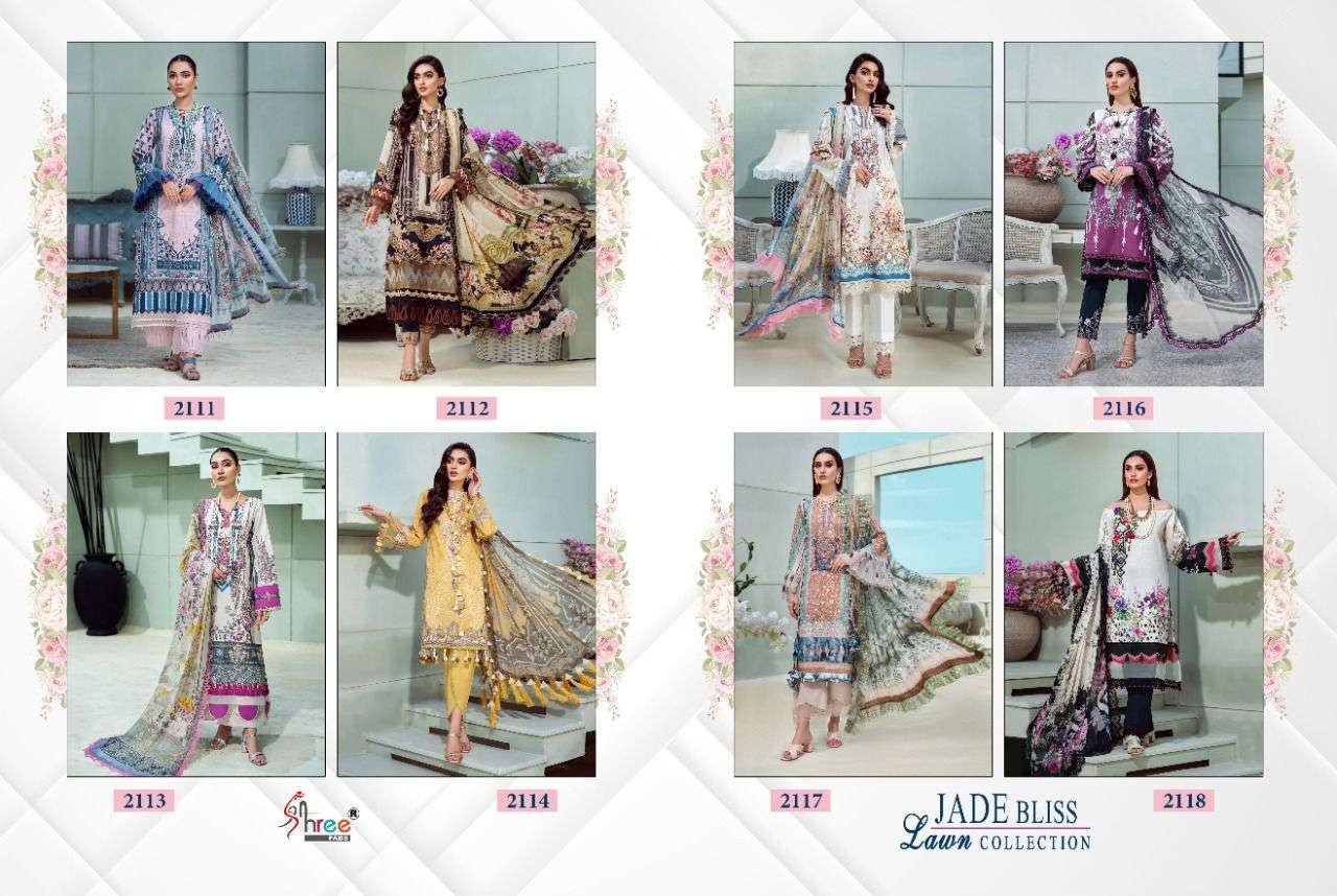 SHREE FABS PRESENT JADE BLISS LAWN CATALOGUE COLLECTION IN WHOLESALE PRICE IN SURAT - SAI DRESSES