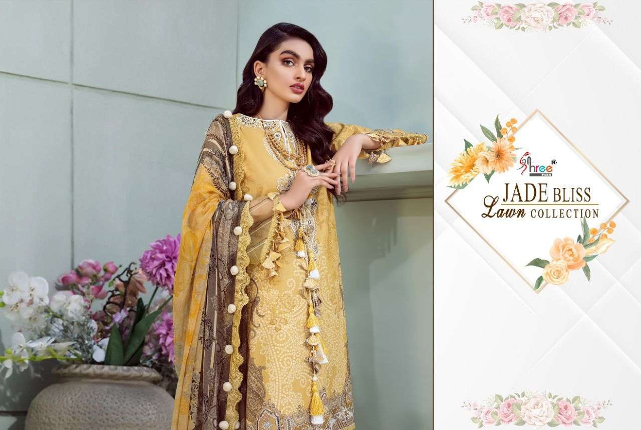 SHREE FABS PRESENT JADE BLISS LAWN CATALOGUE COLLECTION IN WHOLESALE PRICE IN SURAT - SAI DRESSES