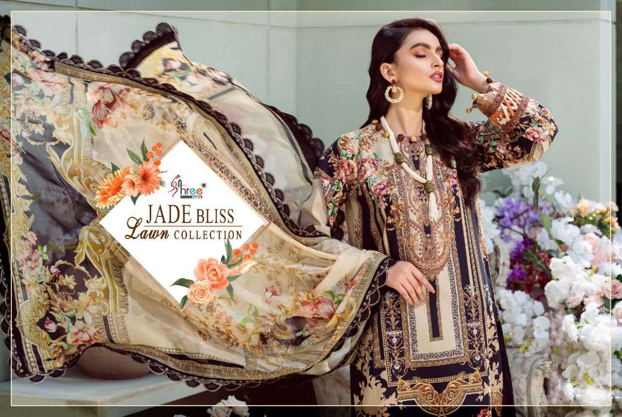 SHREE FABS PRESENT JADE BLISS LAWN CATALOGUE COLLECTION IN WHOLESALE PRICE IN SURAT - SAI DRESSES