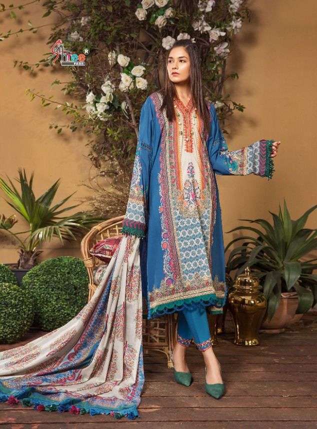 SHREE FABS PRESENT MARIYA B M PRINT VOL 12 COTTON PRINTED PAKISTANI SUITS IN WHOLESALE PRICE IN SURAT - SAI DRESSES