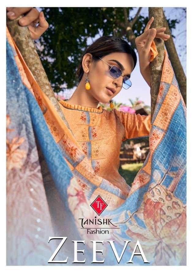 TANISHK FASHION PRESENT ZEEVA DESIGNER JAM COTTON DIGITAL PRINTED SUITS IN WHOLESALE PRICE IN SURAT - SAI DRESSES