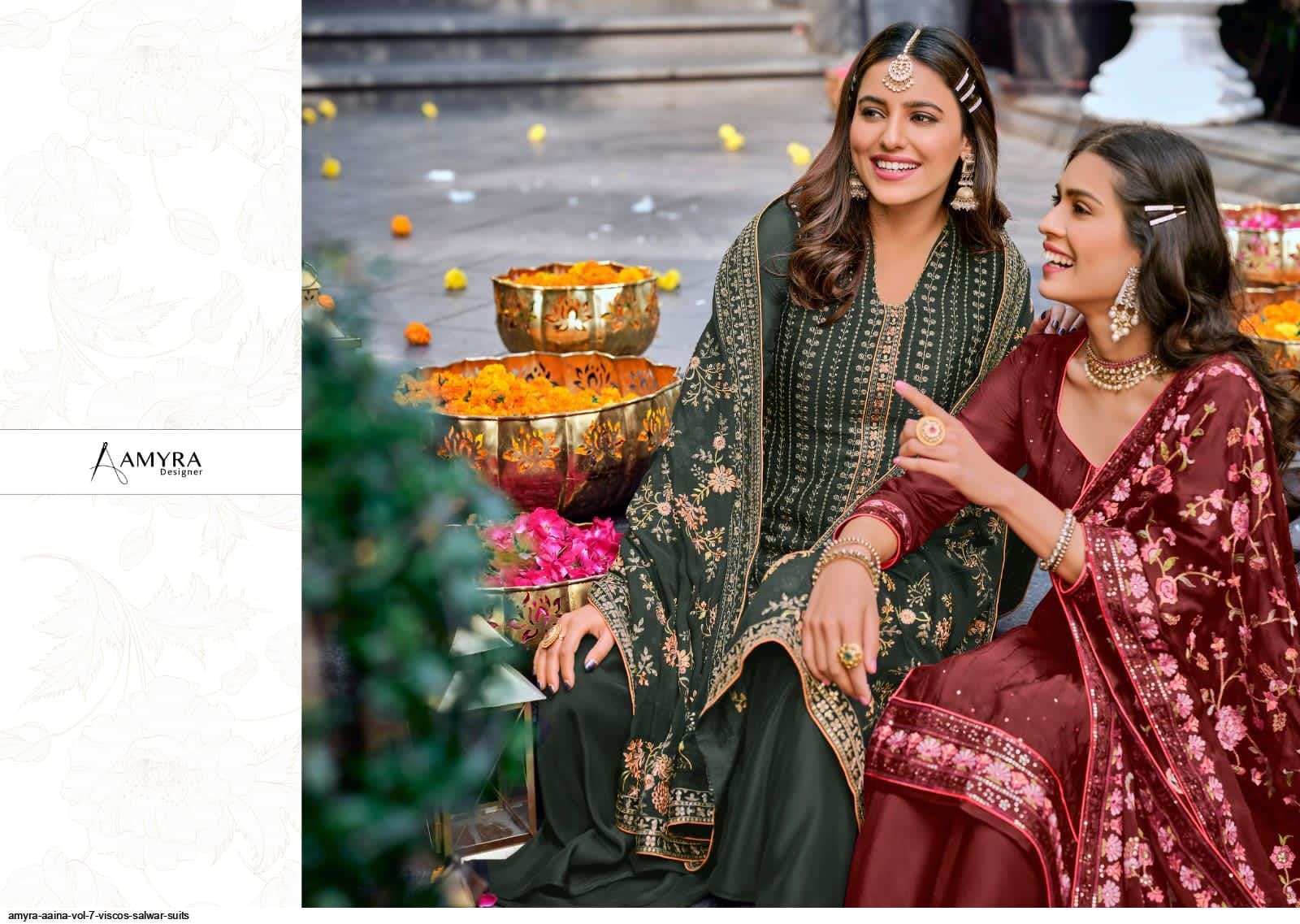 AAINA VOL-7 BY AMYRA DESIGNER IN WHOLESALE RATE IN SURAT- SAI DRESSES