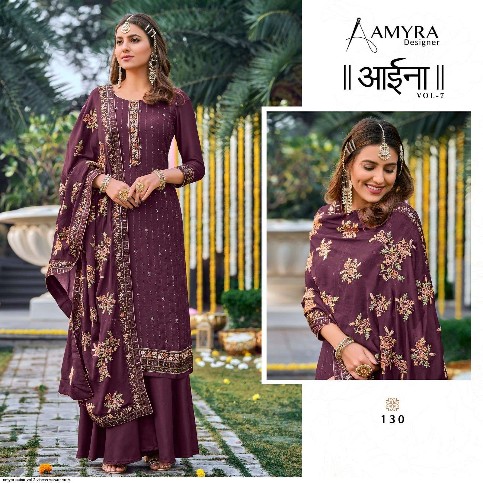 AAINA VOL-7 BY AMYRA DESIGNER IN WHOLESALE RATE IN SURAT- SAI DRESSES