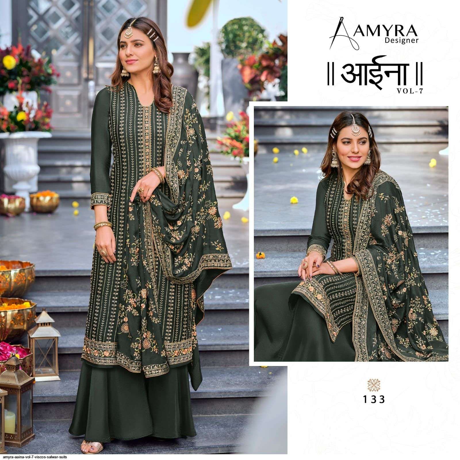AAINA VOL-7 BY AMYRA DESIGNER IN WHOLESALE RATE IN SURAT- SAI DRESSES