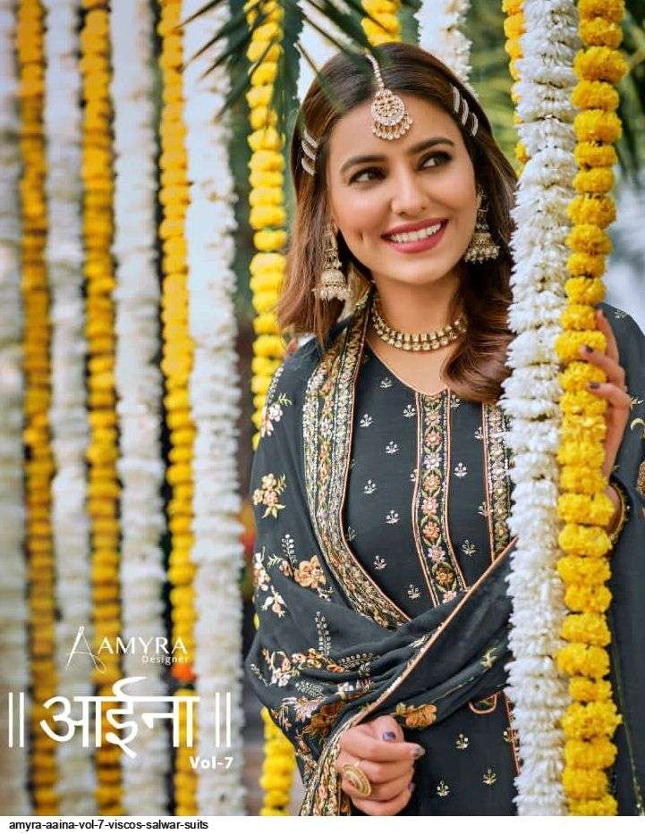 AAINA VOL-7 BY AMYRA DESIGNER IN WHOLESALE RATE IN SURAT- SAI DRESSES