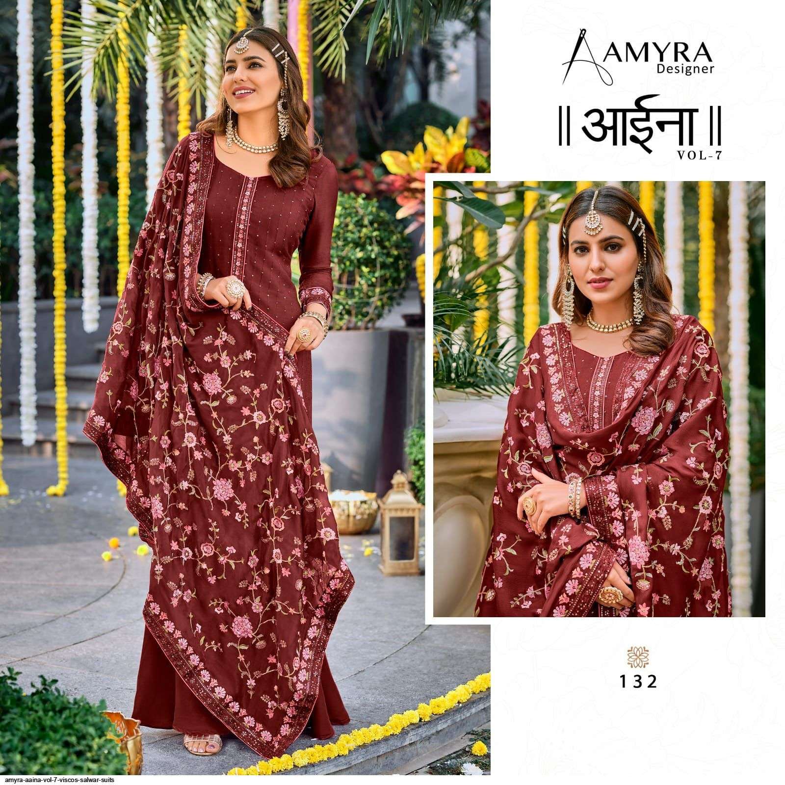 AAINA VOL-7 BY AMYRA DESIGNER IN WHOLESALE RATE IN SURAT- SAI DRESSES