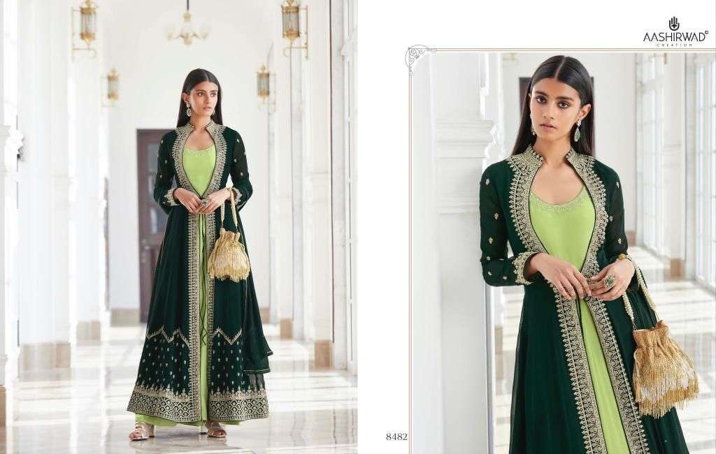  AASHIRWAD CREATION PRESENT PANCH RATNA READY MADE DESIGNER SUITS IN WHOLESALE PRICE IN SURAT - SAI DRESSES