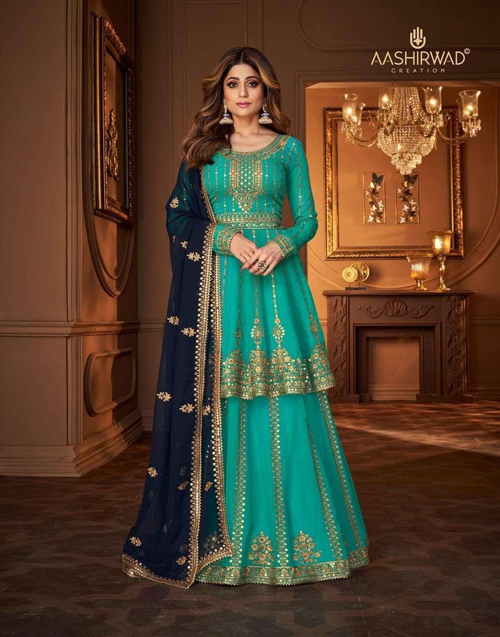 AASHIRWAD CREATION PRESENTS NIHARIKA DESIGNER SUITS COLLECTION IN WHOLESALE PRICE IN SURAT - SAI DRESSES 