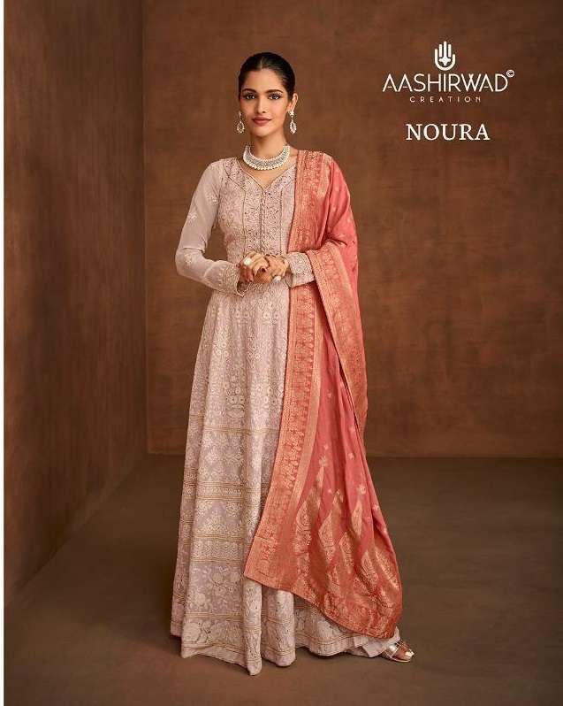 AASHIRWAD CREATION PRESENTS NOURA DESIGNER GOWN COLLECTION IN WHOLESALE PRICE IN SURAT - SAI DRESSES 