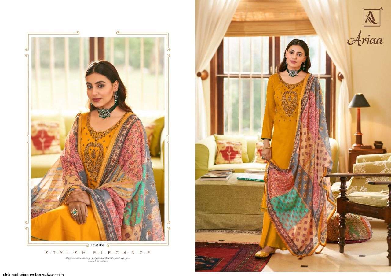 ALOK PRESENTS ARIAA CATALOGUE DESIGNER DRESS MATERIAL IN WHOLESALE PRICE IN SURAT - SAI DRESSES 