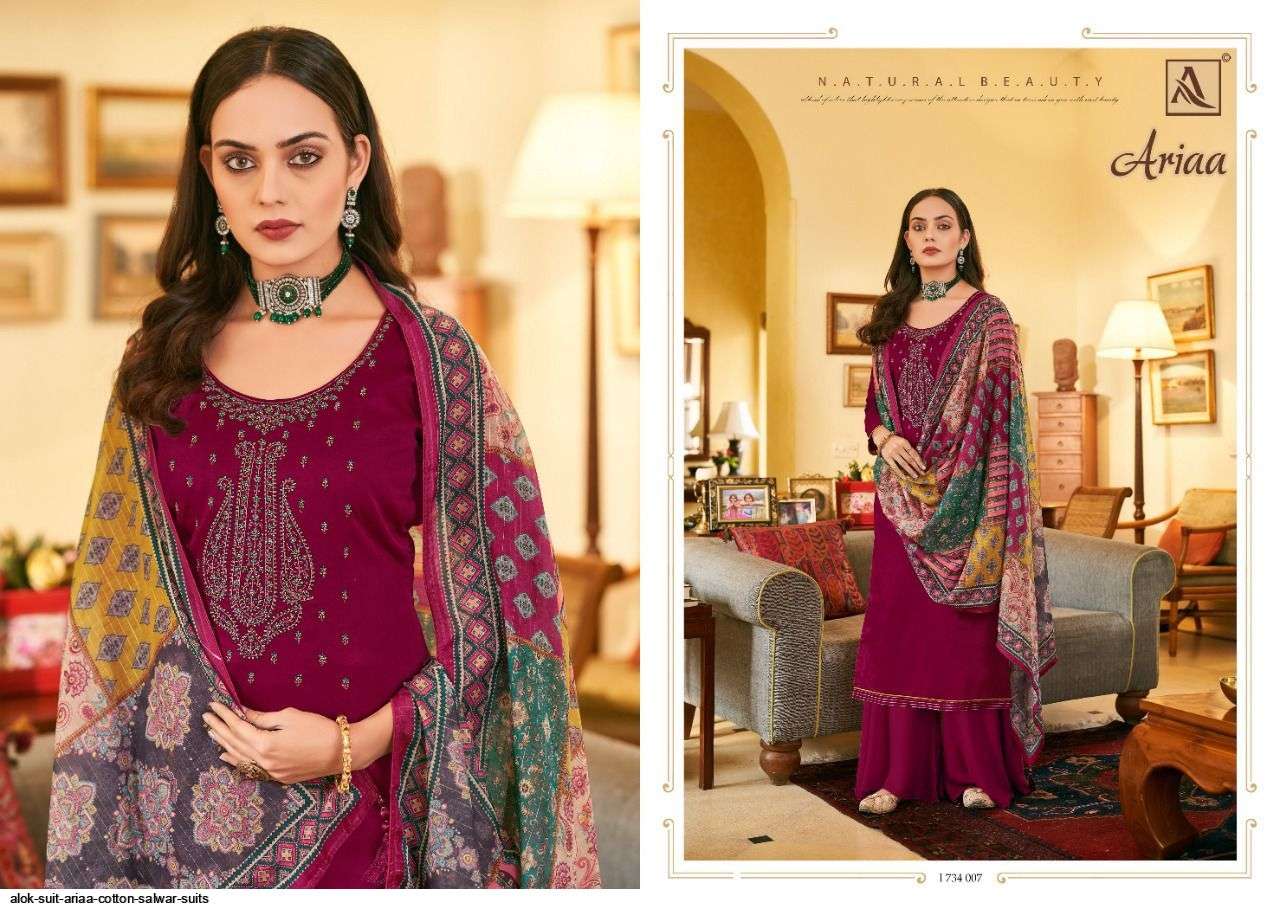 ALOK PRESENTS ARIAA CATALOGUE DESIGNER DRESS MATERIAL IN WHOLESALE PRICE IN SURAT - SAI DRESSES 
