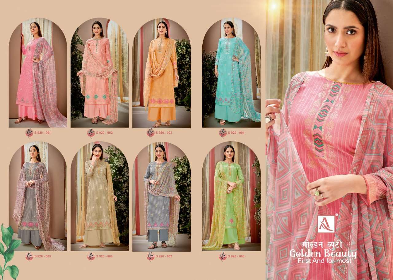 ALOK PRESENTS GOLDEN BEAUTY COTTON SALWAR SUITS COLLECTION IN WHOLESALE PRICE IN SURAT - SAI DRESSES 