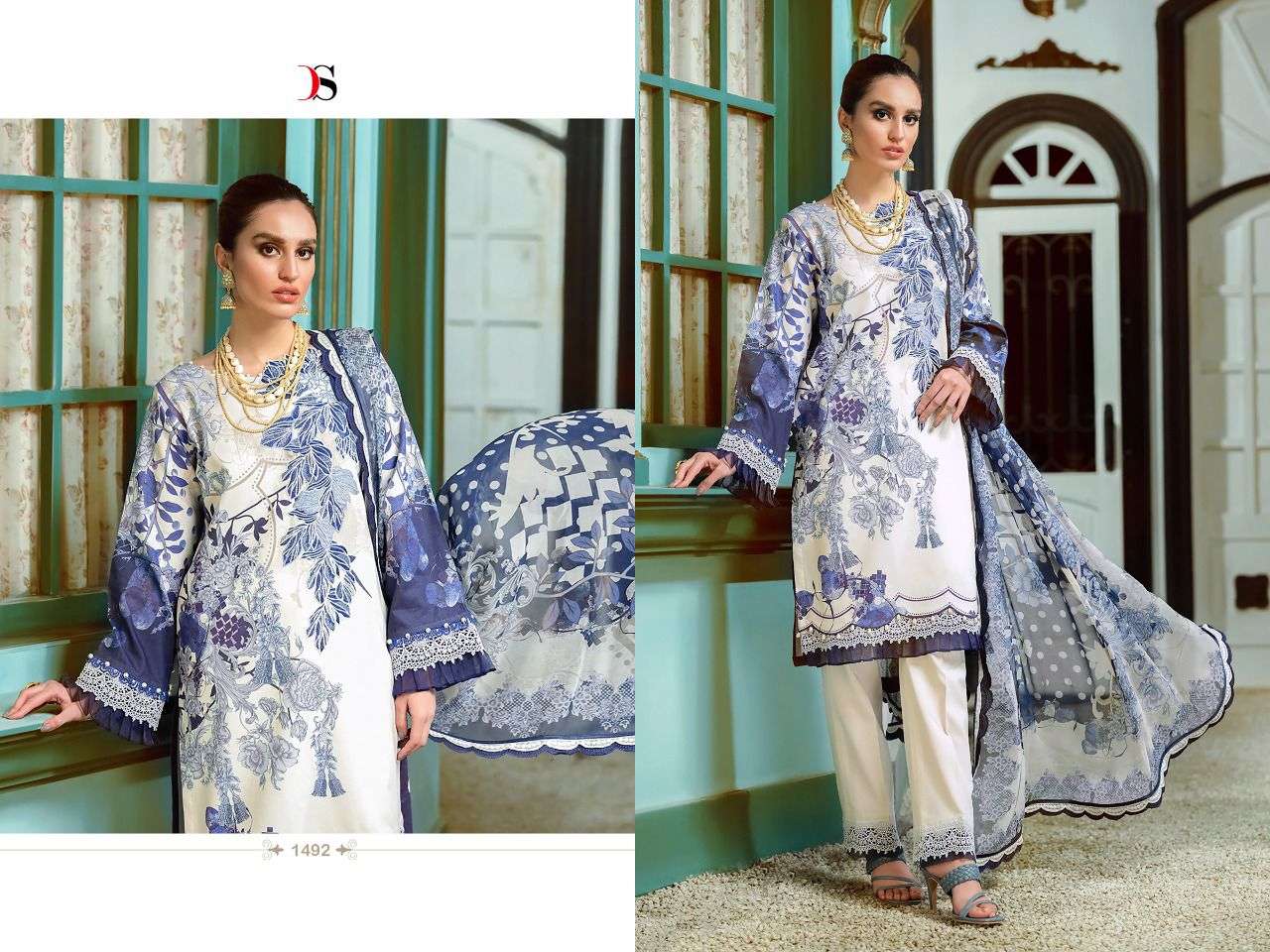 DEEPSY PRESENTS FIRDOUS-22-4 PAKISTANI PURE COTTON COLLECTION IN WHOLESALE RATE IN SURAT - SAI DRESSES 