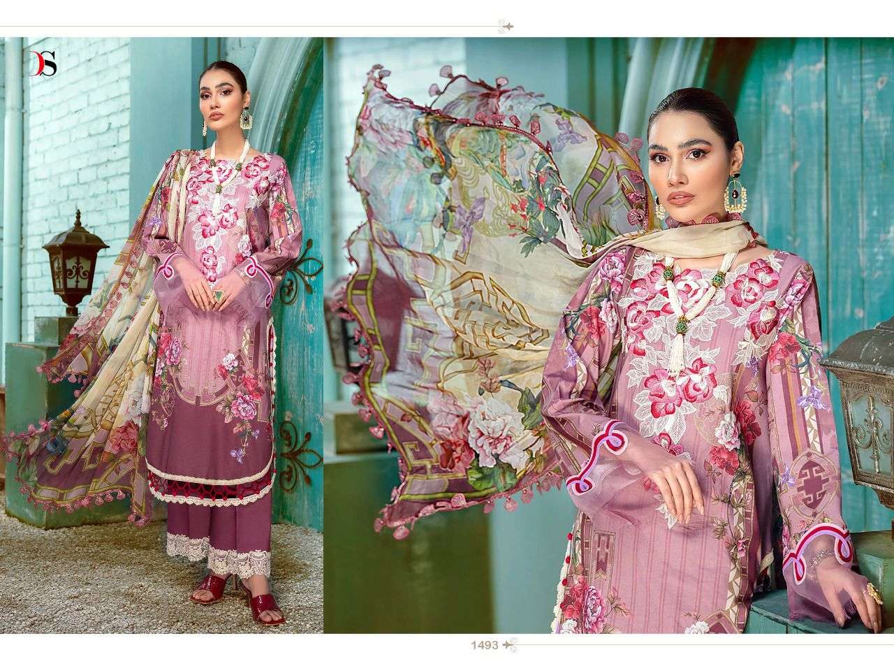 DEEPSY PRESENTS FIRDOUS-22-4 PAKISTANI PURE COTTON COLLECTION IN WHOLESALE RATE IN SURAT - SAI DRESSES 