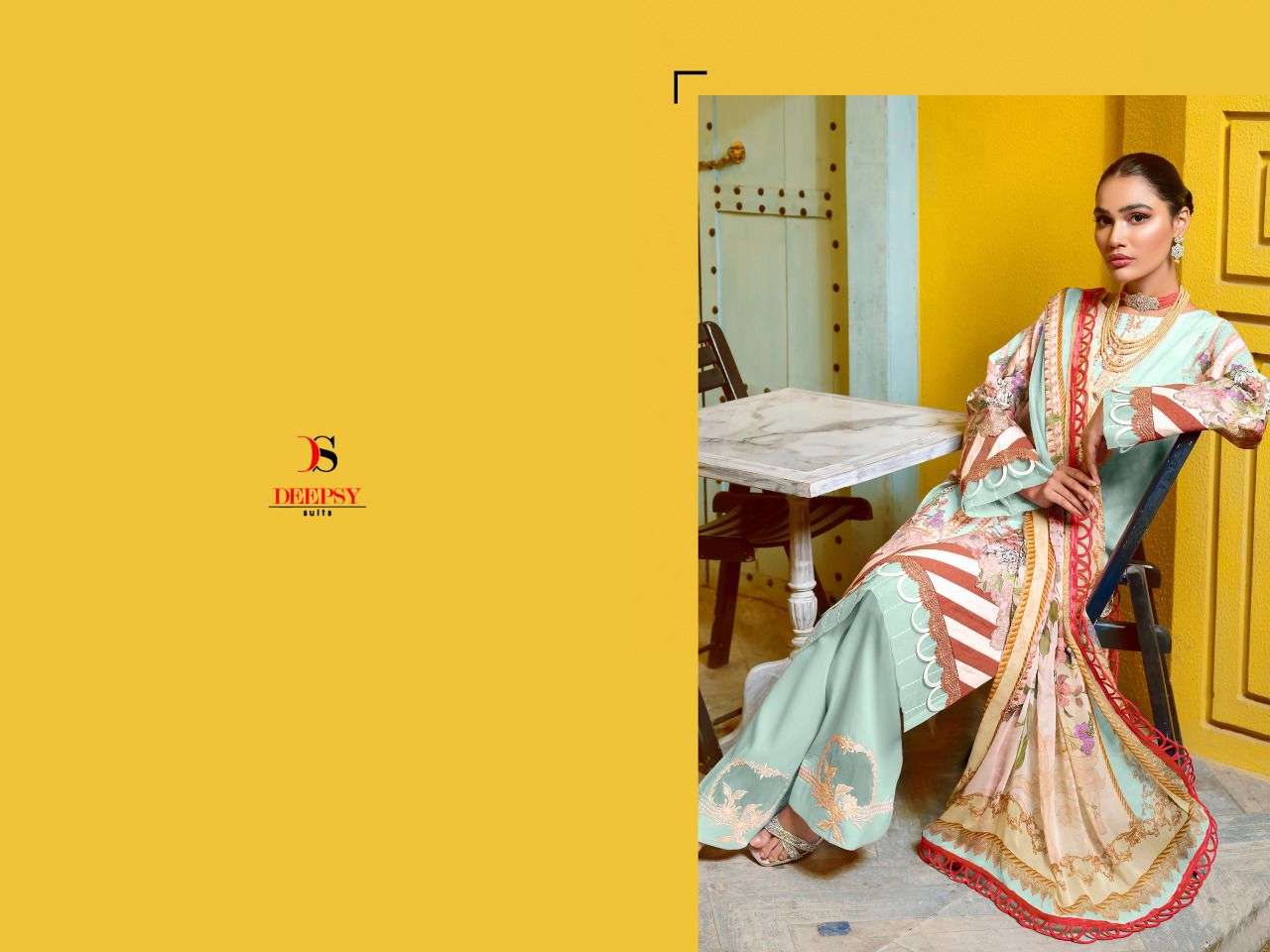 DEEPSY PRESENTS FIRDOUS-22-4 PAKISTANI PURE COTTON COLLECTION IN WHOLESALE RATE IN SURAT - SAI DRESSES 