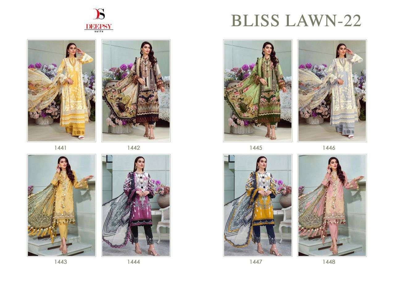 DEEPSY SUITS PRESENT BLISS LAWN 22 PURE COTTON WITH EMBROIDERY SALWAR SUITS COLLECTION IN WHOLESALE PRICE IN SURAT - SAI DRESSES