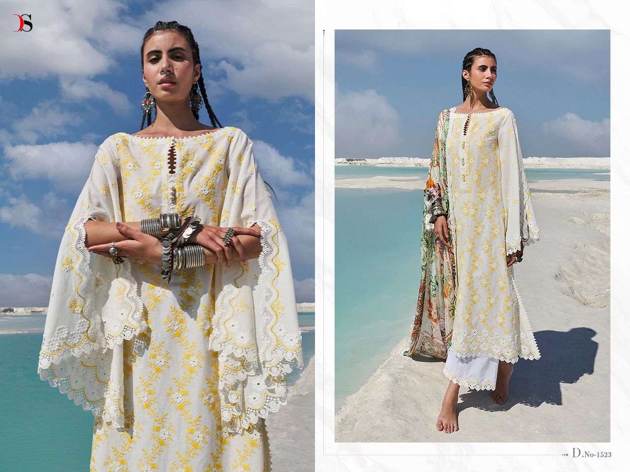 DEEPSY SUITS PRESENT CHIKANKARI - 22 PURE COTTON WITH EMBROIDERY PAKISTANI SUITS IN WHOLESALE PRICE IN SURAT - SAI DRESSES