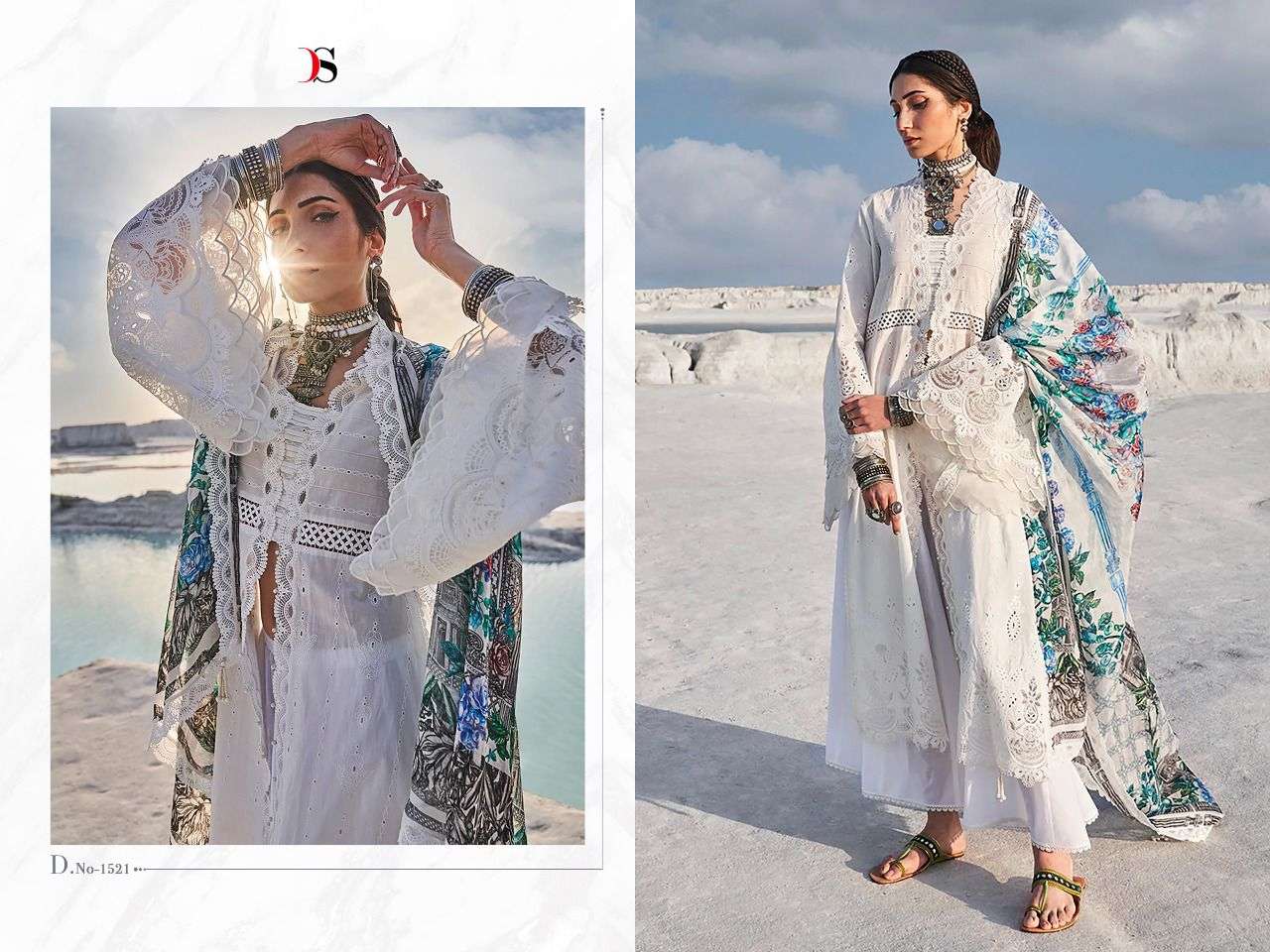 DEEPSY SUITS PRESENT CHIKANKARI - 22 PURE COTTON WITH EMBROIDERY PAKISTANI SUITS IN WHOLESALE PRICE IN SURAT - SAI DRESSES