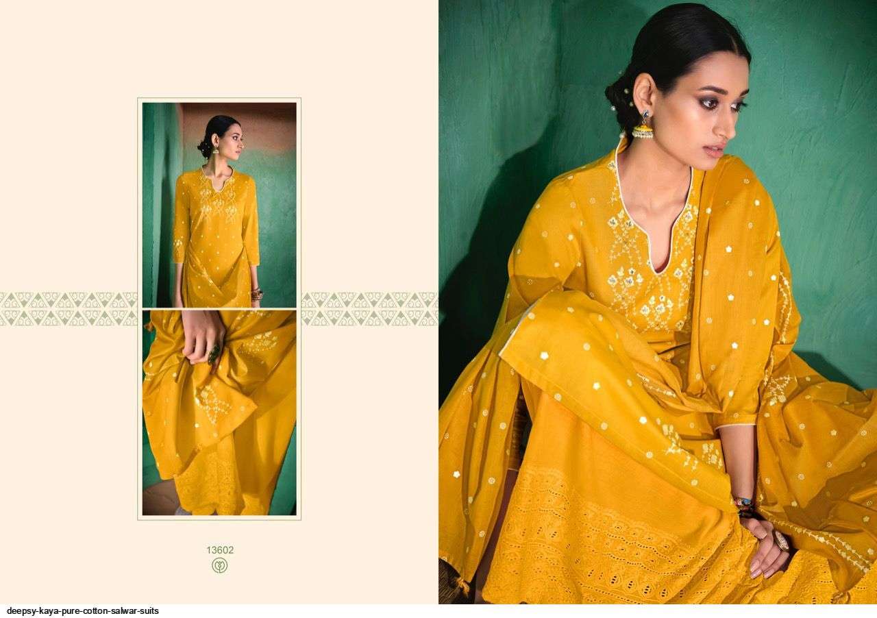 DEEPSY SUITS PRESENT KAYA CATALOG PURE COTTON PRINTED DESIGNER SALWAR SUITS COLLECTION IN WHOLESALE PRICE IN SURAT - SAI DRESSES