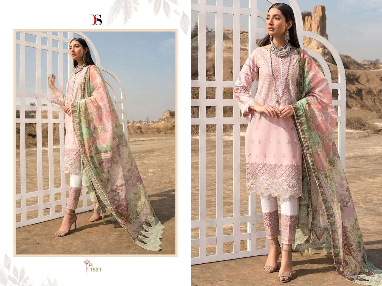 Deepsy Suits Belista Pure Cotton Satin Print With Self Embroidery Plazo Suit  19006