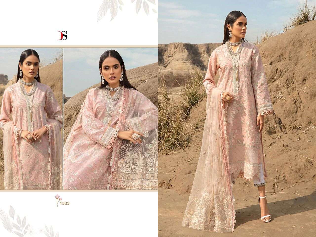 DEEPSY SUITS PRESENT LAWNKARI -22-2 COTTON EMBROIDERY PAKISTANI SUITS IN WHOLESALE PRICE IN SURAT - SAI DRESSES