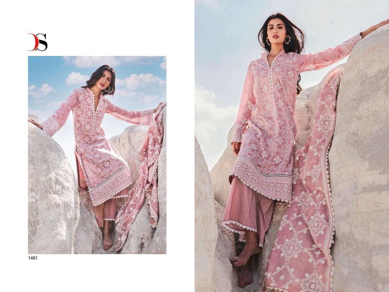 DEEPSY SUITS PRESENT LAWNKARI - 22 PURE COTTON WITH FANCY WORK PAKISTANI DESIGNER SUITS COLLECTION IN WHOLESALE PRICE IN SURAT - SAI DRESSES
