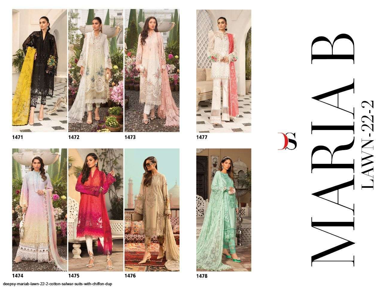 DEEPSY SUITS PRESENT MARIA B LAWN - 22-2 PURE COTTON WITH EMBROIDERY PAKISTANI SUITS IN WHOLESALE PRICE IN SURAT - SAI DRESSES