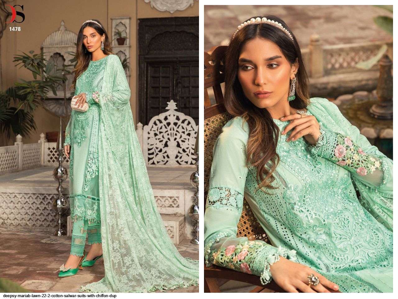 DEEPSY SUITS PRESENT MARIA B LAWN - 22-2 PURE COTTON WITH EMBROIDERY PAKISTANI SUITS IN WHOLESALE PRICE IN SURAT - SAI DRESSES