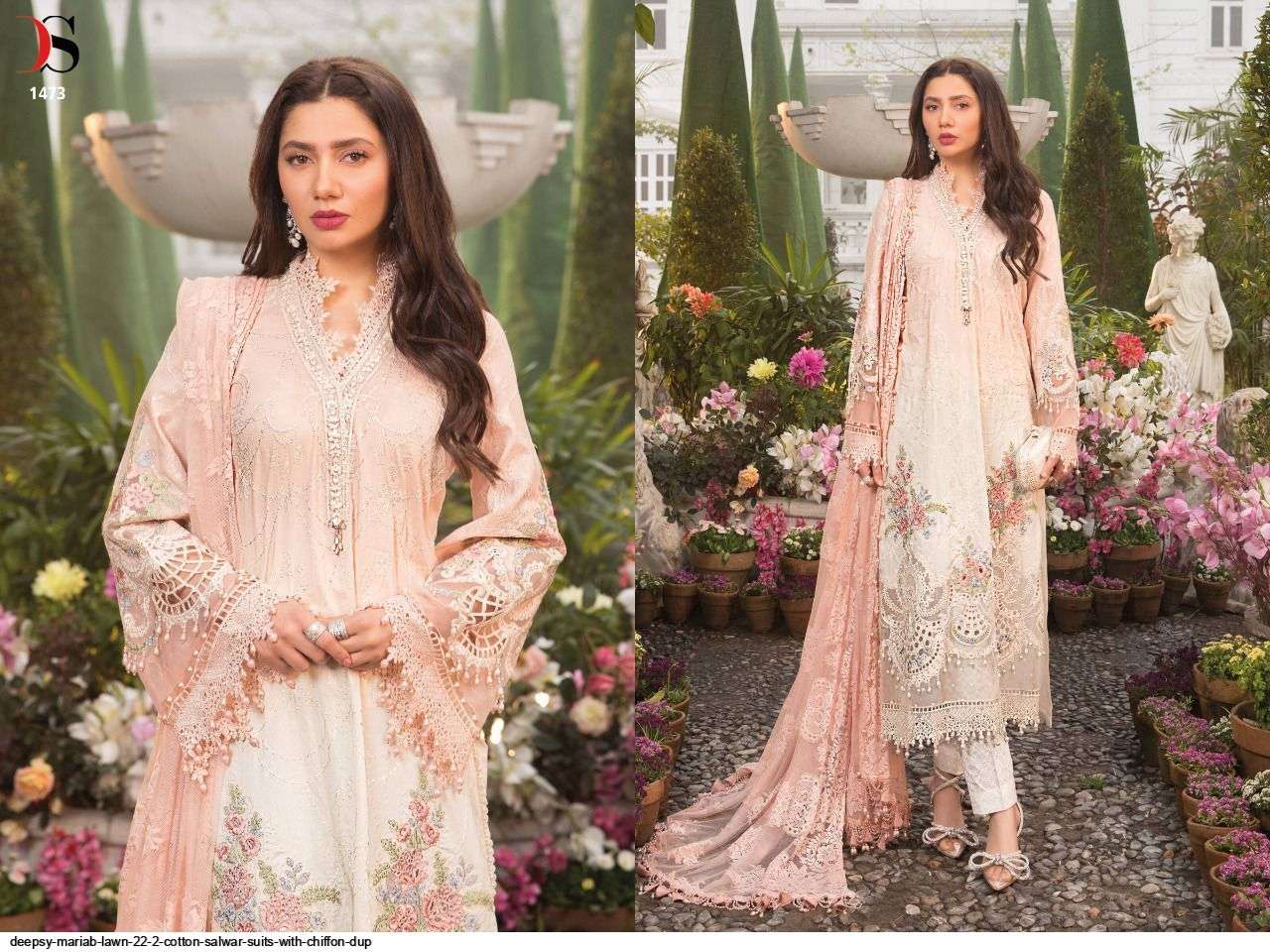 DEEPSY SUITS PRESENT MARIA B LAWN - 22-2 PURE COTTON WITH EMBROIDERY PAKISTANI SUITS IN WHOLESALE PRICE IN SURAT - SAI DRESSES