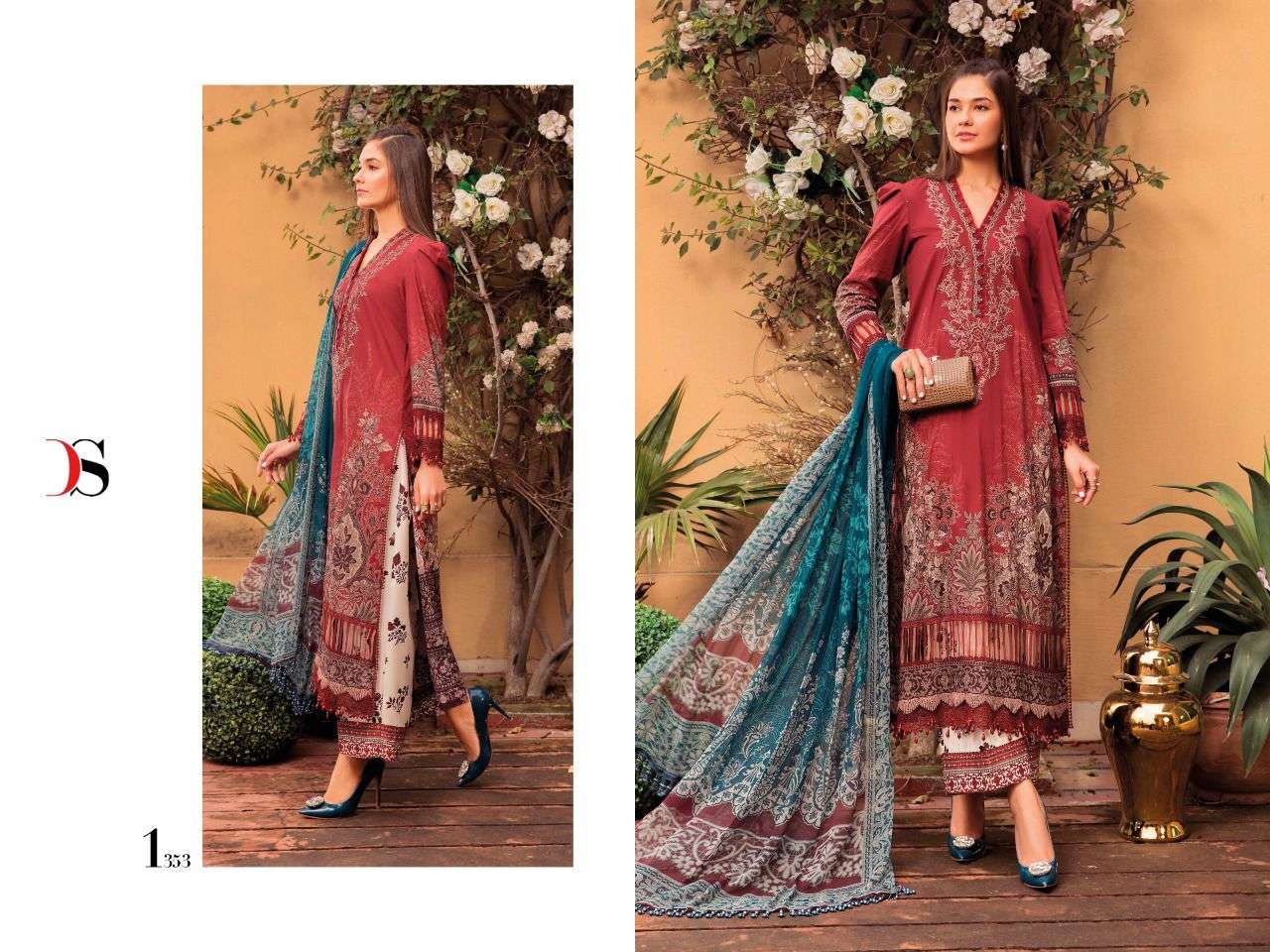 DEEPSY SUITS PRESENT MARIA B M PRINT REMIX PURE COTTON WITH EMBROIDERY  SUITS IN WHOLESALE PRICE IN