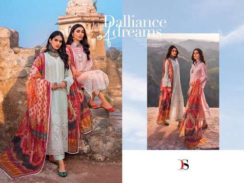 DEEPSY SUITS PRESENT ZINAB PURE COTTON WITH SELF EMBROIDERY PAKISTANI SUITS IN WHOLESALE PRICE IN SURAT - SAI DRESSES