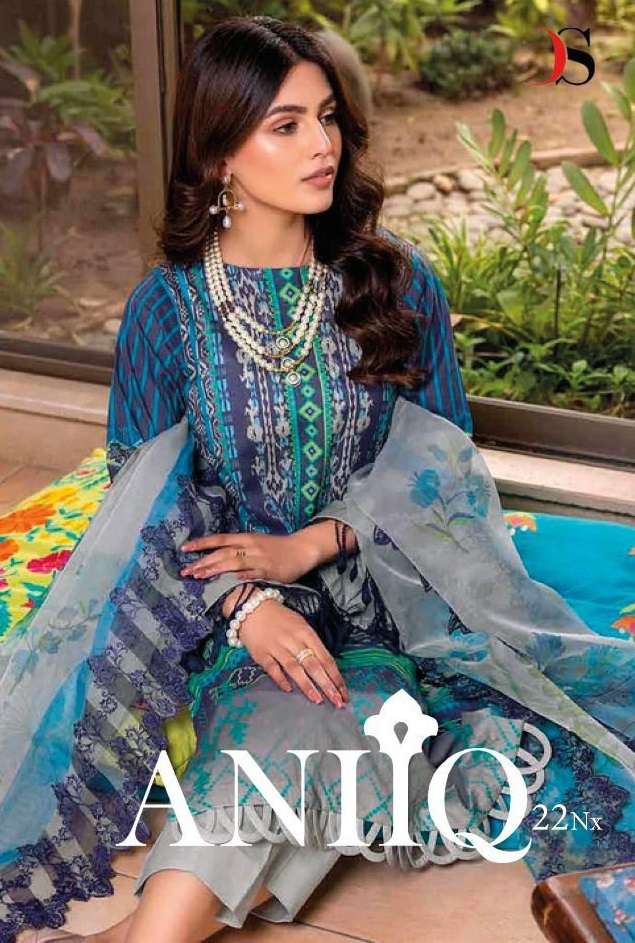 DEEPSY SUITS PRESENTS ANIIQ 22 NX PURE COTTON WITH EMBROIDERY PAKISTANI SUIT COLLECTION IN WHOLESALE PRICE IN SURAT - SAI DRESSES