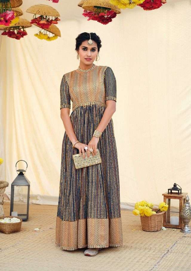 EBA LIFESTYLE PRESENT PRIME ROSE VOL 6 READY MADE GEORGETTE WITH HEAVY EMBROIDERY GOWNS IN WHOLESALE PRICE IN SURAT -SAI DRESSES