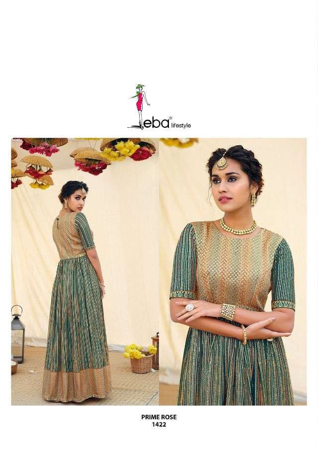 EBA LIFESTYLE PRESENT PRIME ROSE VOL 6 READY MADE GEORGETTE WITH HEAVY EMBROIDERY GOWNS IN WHOLESALE PRICE IN SURAT -SAI DRESSES