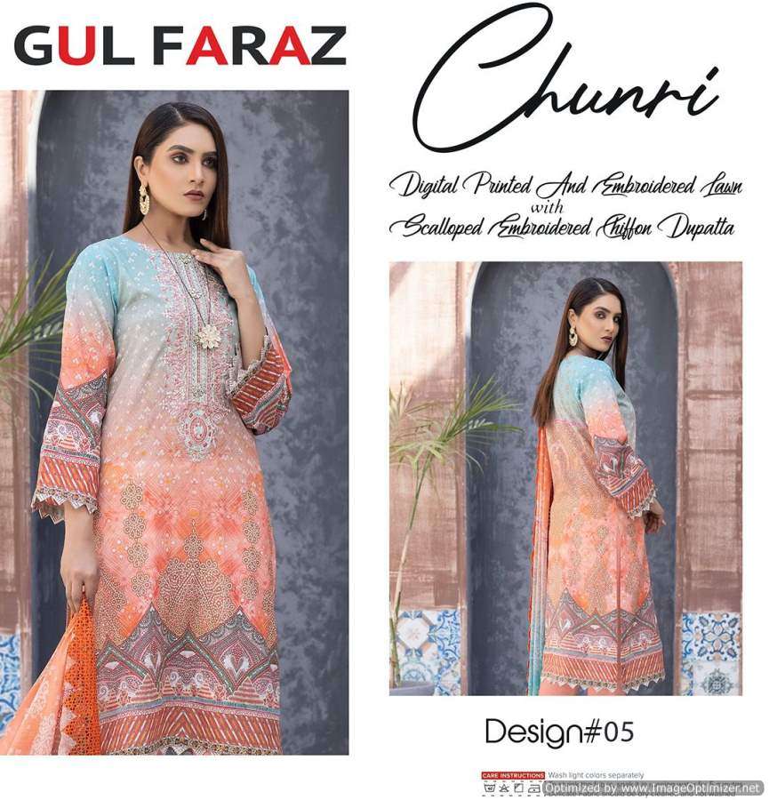  GUL FARAZ PRESENT CHUNARI MUSLIN COTTON PAKISTANI SALWAR SUITS IN WHOLESALE PRICE IN SURAT - SAI DRESSES