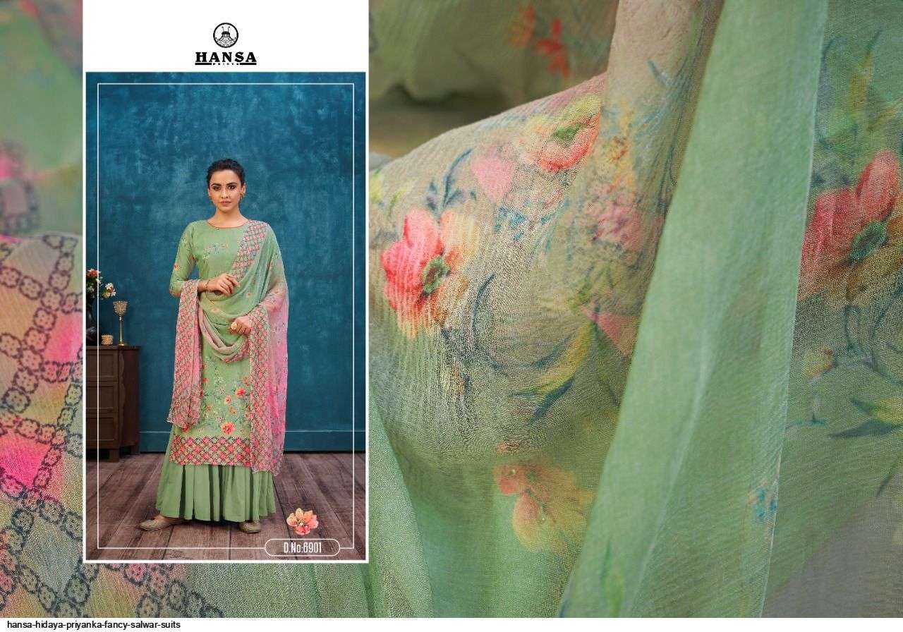 HANSA PRINTS HIDAYA PRESENTS PRIYANKA FANCY SALWAR SUITS IN WHOLESALE PRICE IN SURAT - SAI DRESSES 