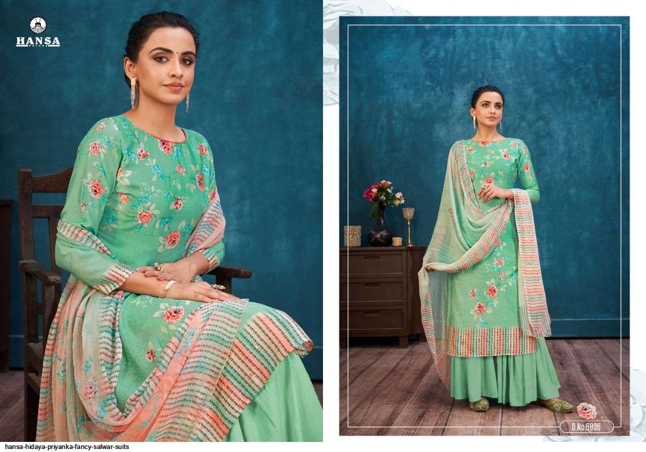 HANSA PRINTS HIDAYA PRESENTS PRIYANKA FANCY SALWAR SUITS IN WHOLESALE PRICE IN SURAT - SAI DRESSES 