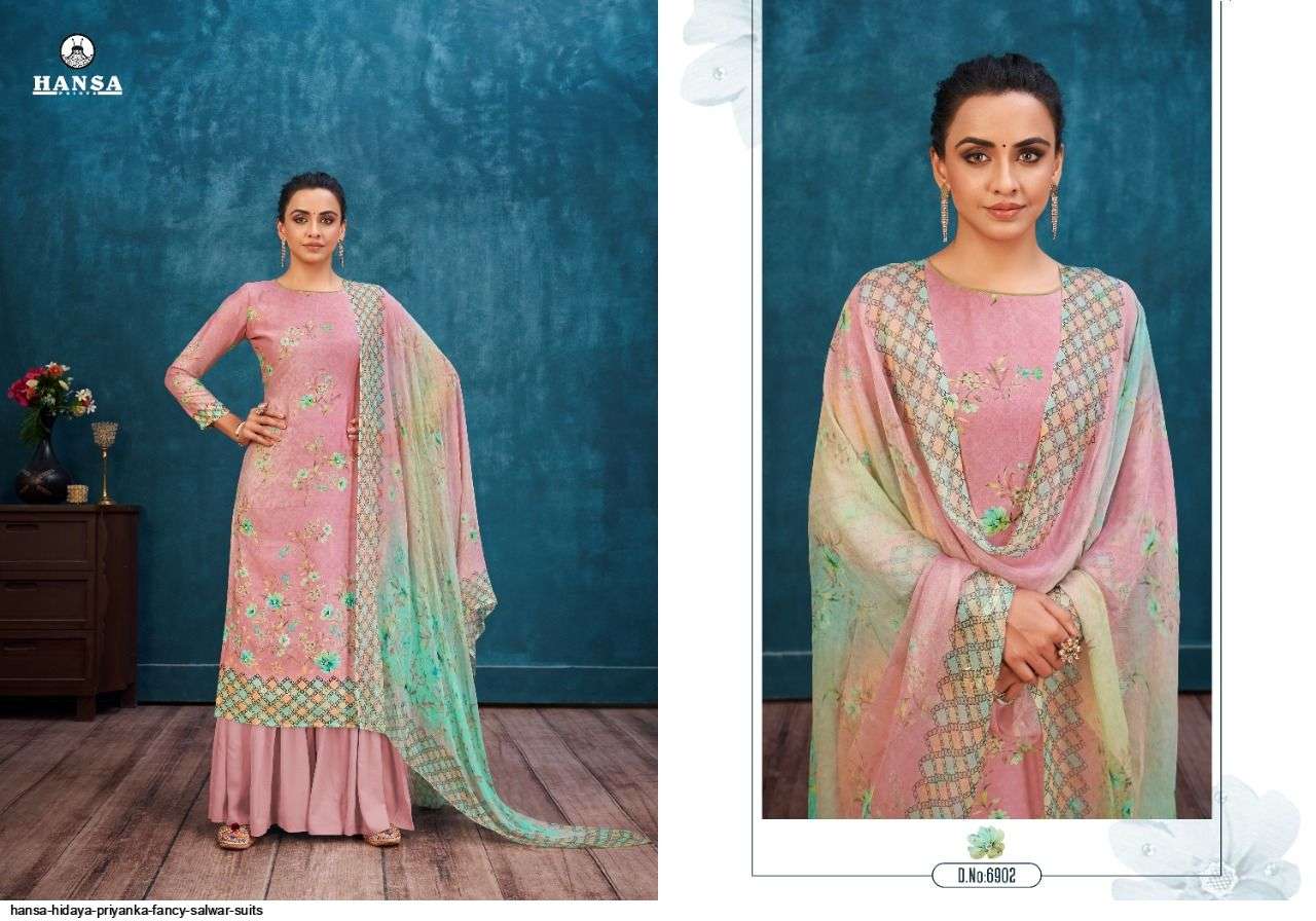 HANSA PRINTS HIDAYA PRESENTS PRIYANKA FANCY SALWAR SUITS IN WHOLESALE PRICE IN SURAT - SAI DRESSES 